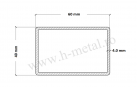 Teava rectangulara zincata 60x40x4 mm 2